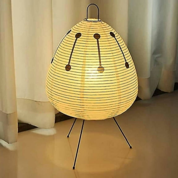 Table lamp: rice paper lamp for bedroom, study, living room, bar - lighting fixture for home decoration 3 colors light