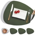 thumbnail image 1 of Table mat, washable and erasable heat resistant table mat Kitchen placemat Modern Nordic style placemat - Dark green/grey, 1 of 7