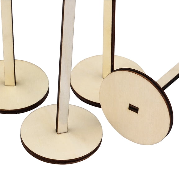 Table numbers OULII 10pcs 1-10 Wooden Table Numbers with Holder Base for Wedding Party Decoration