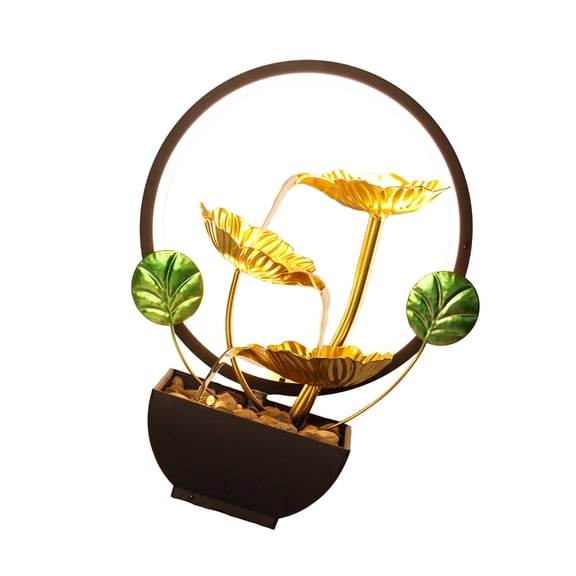 Table top Waterfall Fountain 3 Tiered Leaf with LED Light