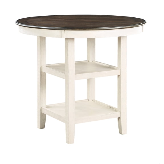 Table with Built-in Shelves, 2-Tone Finish - Offer Multi - Purpose in the Dining Room
