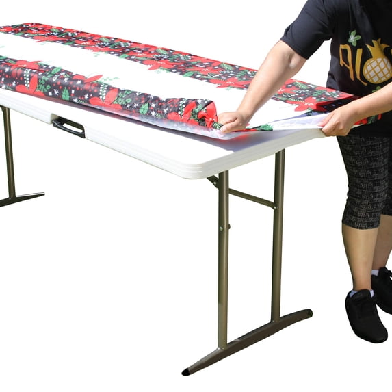 TableClothPLUS 72" Polyester Tablecloth, Winter