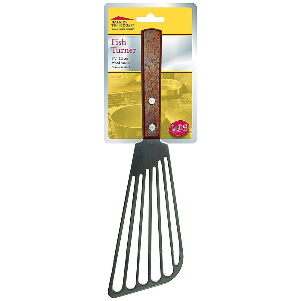 10.75" Stainless Steel Fish Turner with Wood Handle