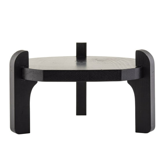 TableCraft 10-Inch Black Painted Pinewood Stand for Glass Beverage Dispensers, 5.75-Inch Height