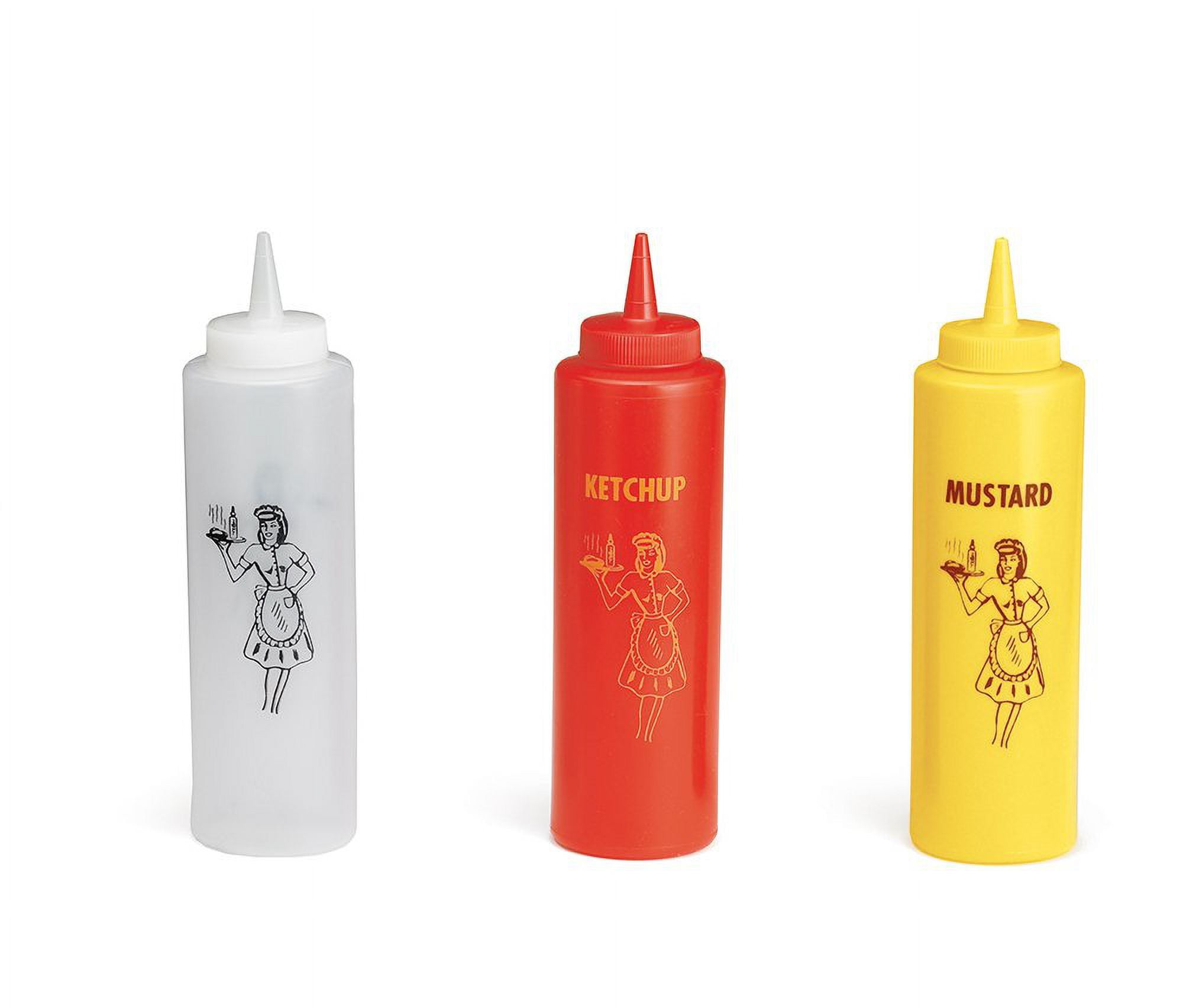 Tablecraft Silicone Sauce Bands – Fits 16, 24, 32 Oz Squeeze Bottles, Dishwasher Safe