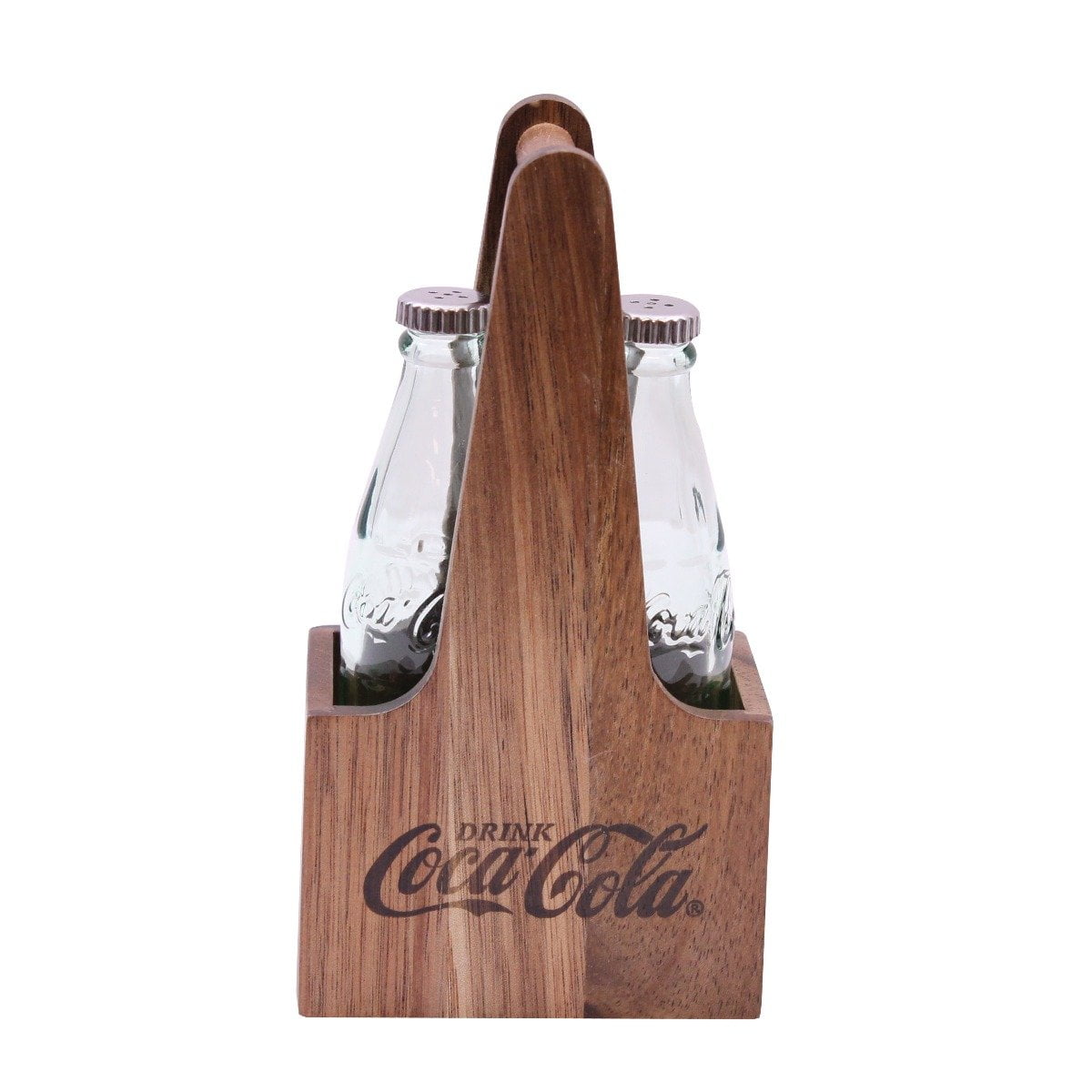 Coca-Cola Bottle Salt & Pepper Shakers in Rack, Home & Entertaining