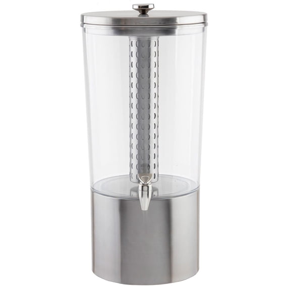 TableCraft 2.5-Gallon Straight-Sided Beverage Dispenser with BPA-Free Reservoir, Removable Infuser, and Ice Core Tube