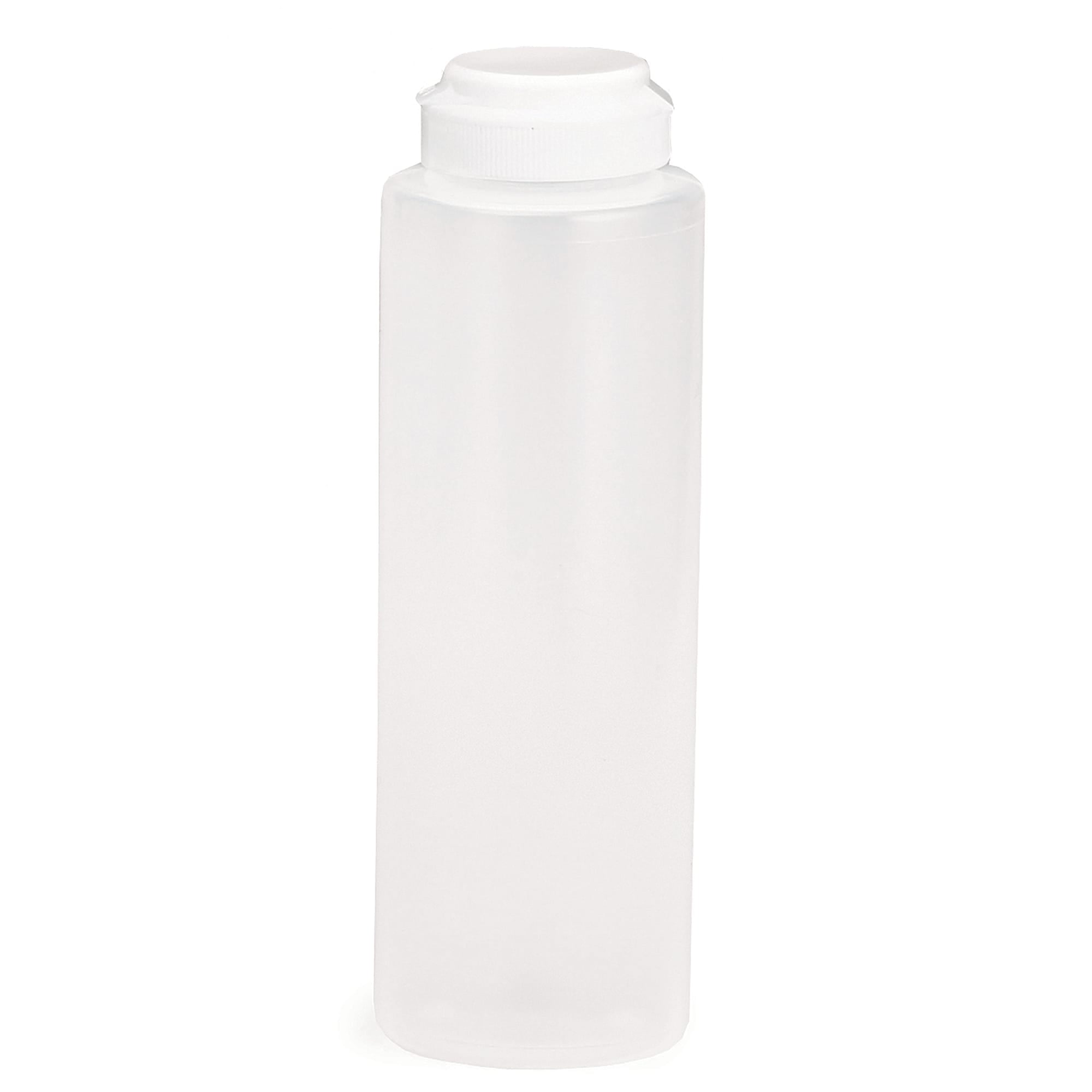 TableCraft 2108C1 Clear 8 Oz. Flip Top Squeeze Bottle Dozen