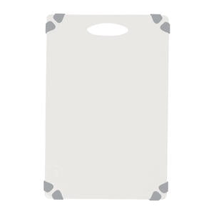 TableCraft 24" x 18" Grippy Polypropylene Cutting Board | White