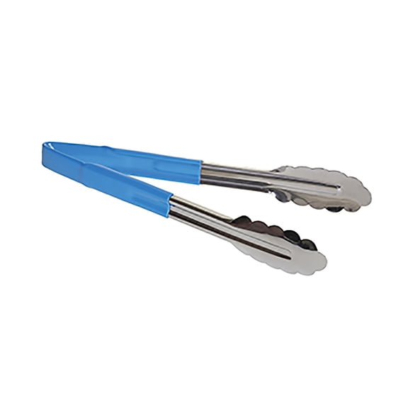 TableCraft 3774BLEU 1-Pc 9-1/2 Utility Tongs with Blue Handle"