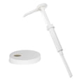 thumbnail image 1 of Tablecraft 1 Oz White Polypropylene Condiment Pump with 110mm Screw Top - 9" Dip Tube, 1 of 1