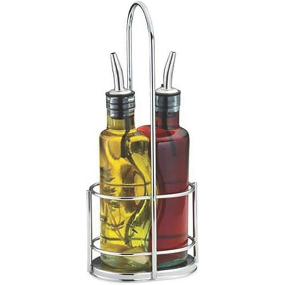 TableCraft 918RSN 8.5 Oz. 2-Bottle Gemelli Set with S/S Rack