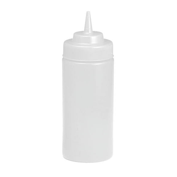 TableCraft C11663C White 16 Oz. Wide Squeeze Dispenser - 6 / PK