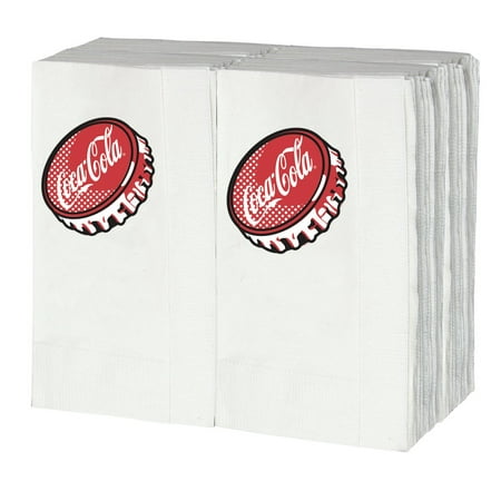 TableCraft Coca-Cola "Bottle Cap" 100ct Logo Napkins - fits CC301 Dispenser