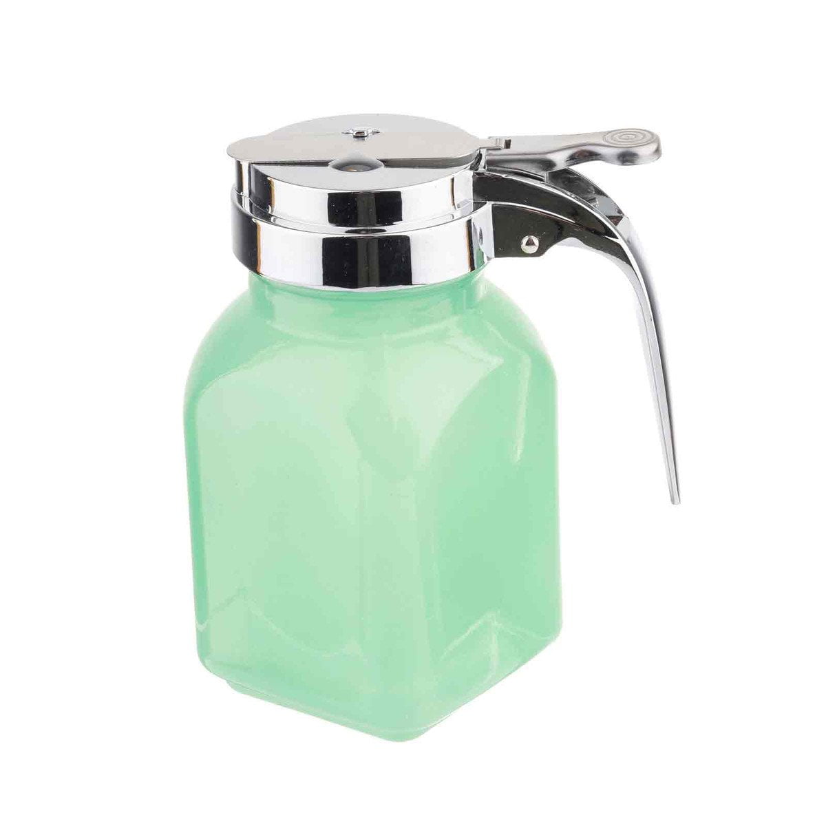 TableCraft Jadeite Glass Collection Syrup Dispenser 6oz