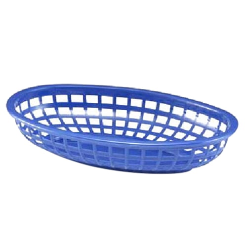 TableCraft Oval Basket Royal Blue, 9.375" Length x 6" Width x 1.875" Height | 36/Case