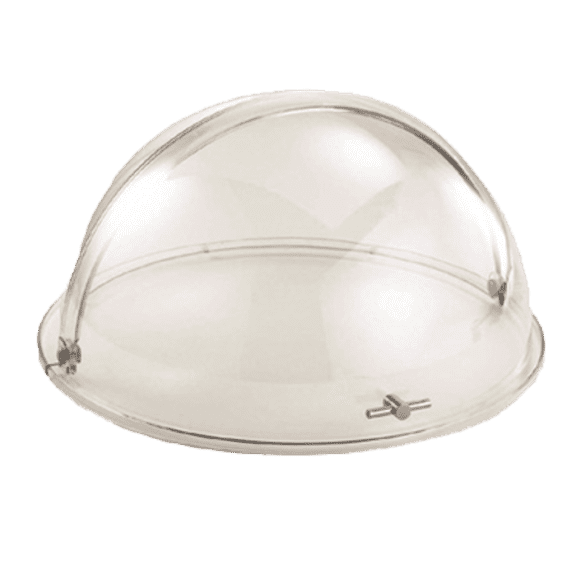 Tablecraft PC2 Round Polycarbonate Roll Top Lid - 19" x 10"