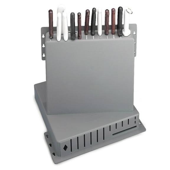 tablecraft products pkr-1 plastic knife rack, 15" x 16" x 3"