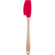 TableCraft Wanderlust Slim Kitchen Spatula, Red, Silicone & Bamboo Handle, 12 Inches