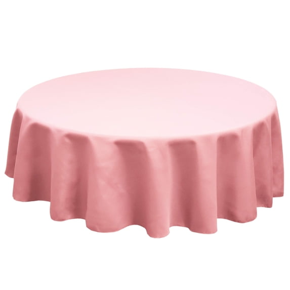 TableLinensforLess Polyester Round Tablecloth, 108 Inch Round, (Pink)