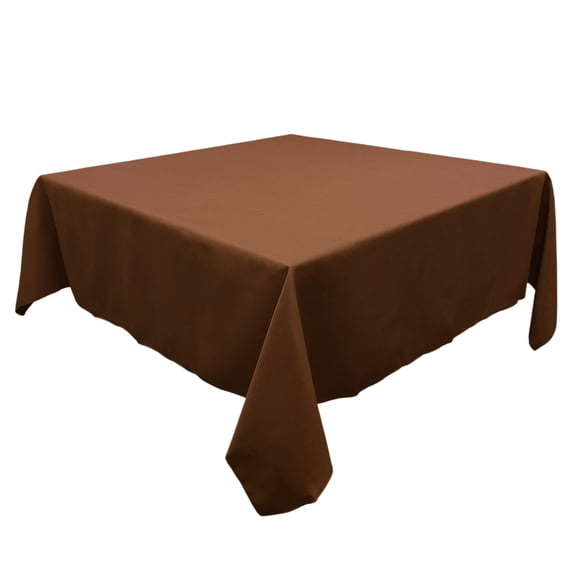 TableLinensforLess Polyester Square Tablecloth, 54 Inch Square, (Chocolate Brown)