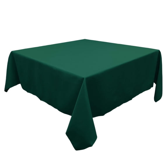 TableLinensforLess Polyester Square Tablecloth, 54 Inch Square, (Forest Green)