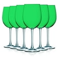 thumbnail image 1 of TableTop King 19 oz Wine Glasses, Stemmed Style, Cachet Top Accent, Emerald Green, Set of 6, 1 of 1