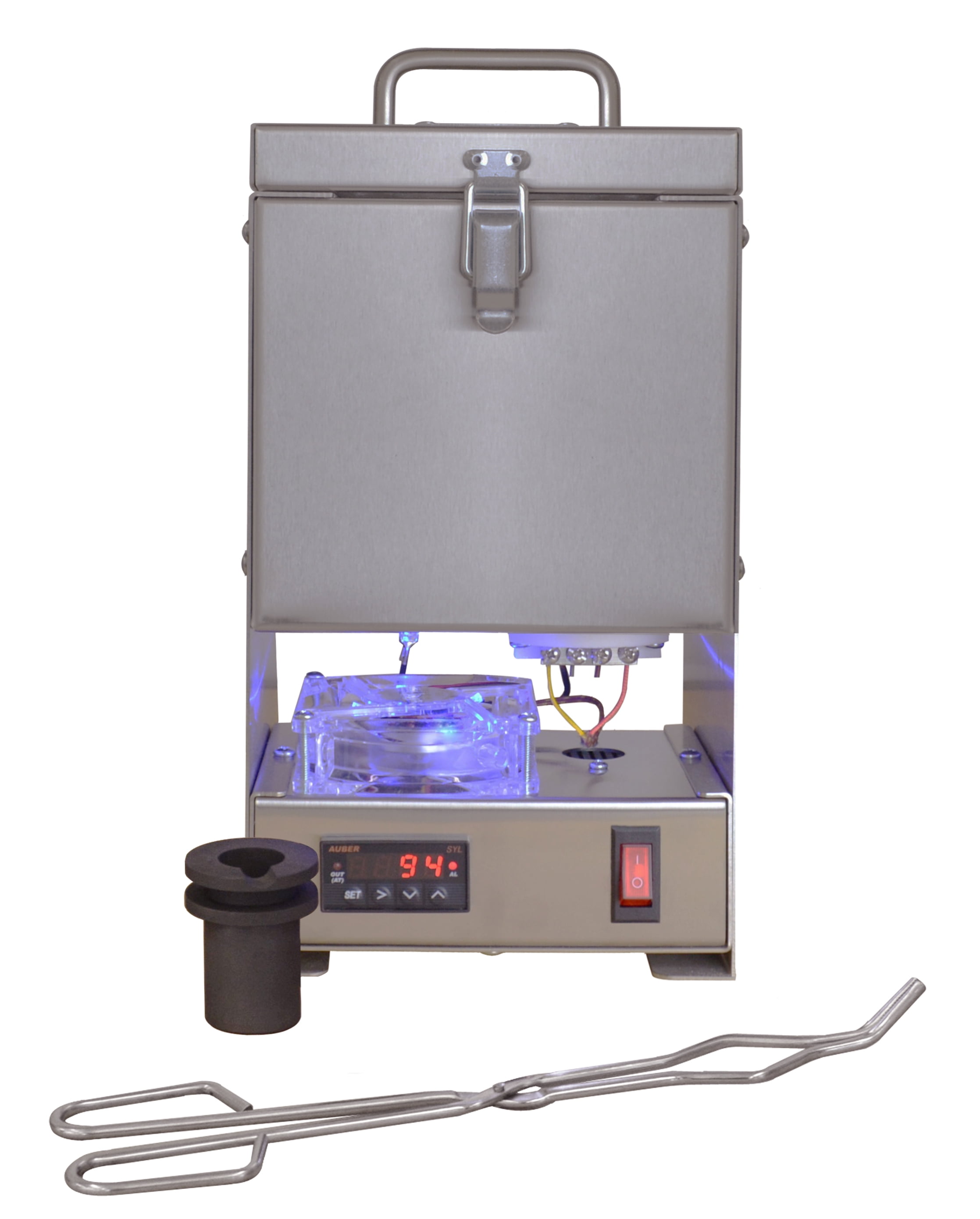 TableTop QuikMelt 10 oz PRO-10 Melting Furnace Stainless Steel Kiln Jewelry Making Metal Melting Casting Enameling Glass Fusing Precious Metal Clay Kiln - FUR-0072