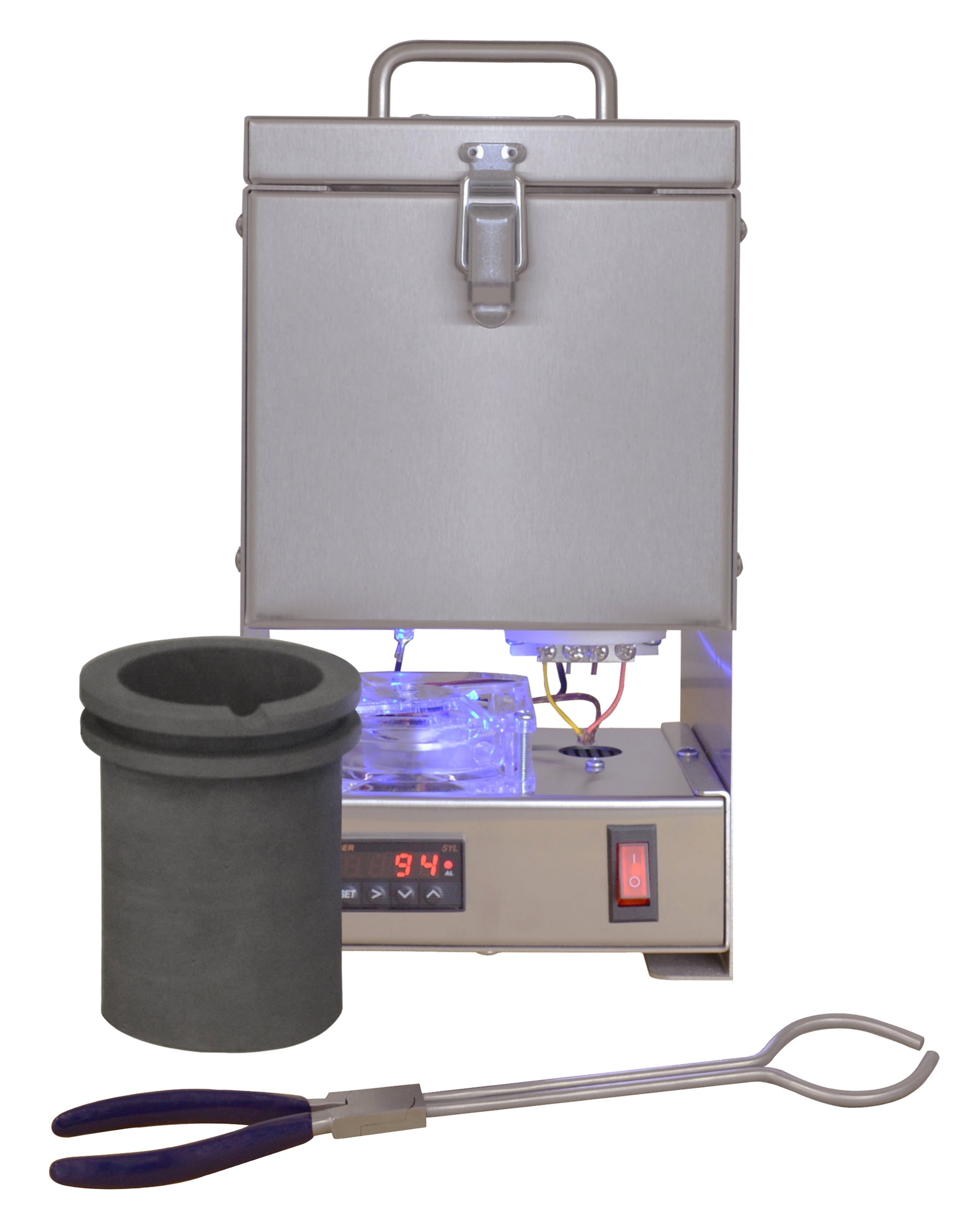 TableTop QuikMelt 100 oz PRO-100 Melting Furnace - Stainless Steel Kiln Jewelry Making Metal Melting Casting Enameling Glass Fusing Precious Metal Clay Kiln - FUR-0075
