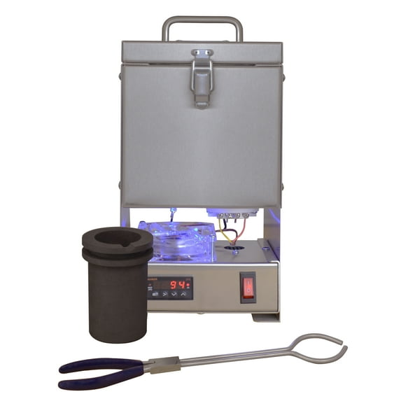 TableTop QuikMelt 60 oz PRO-60 Melting Furnace Stainless Steel Kiln Jewelry Making Metal Melting Casting Enameling Glass Fusing Precious Metal Clay Kiln - FUR-0074