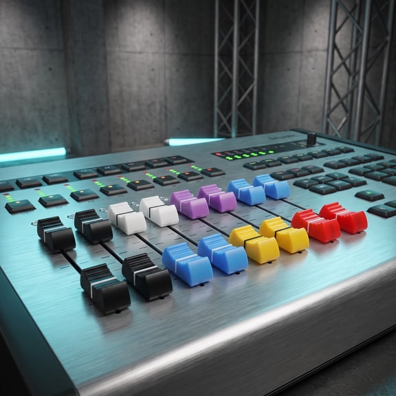 TEHAUX Compact Fader Push Caps Assorted Colors Plastic Knobs for Easy Use 12 Pieces DJ Mixer Controller
