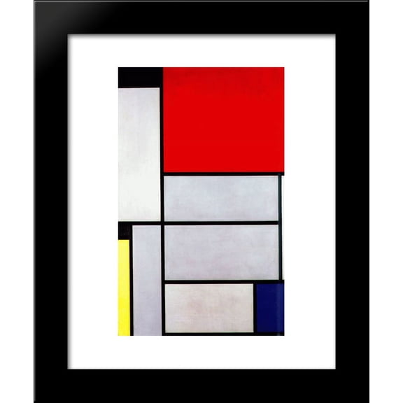 Tableau I 20x24 Framed Art Print by Mondrian, Piet
