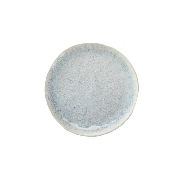 Tableau Margo Mist Salad Plate Set of 4 - Stoneware Dinnerware, Appetizer Plates, Microwave & Dishwasher Safe, White, Modern Design