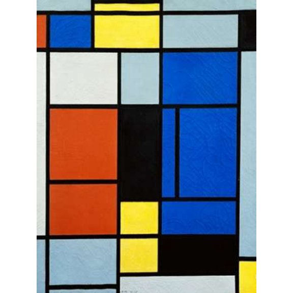 Tableau No 1 Canvas Art - Piet Mondrian (22 x 28)