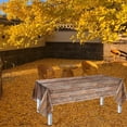 thumbnail image 1 of Tablecloth 1 Brown Wood Grain Tablecloth Rustics Style Plastic Tablecloth For Rectangular Table Vintage Farmhouses Tablecloth Decoration For Western Barn Birthday Wedding Table Cloth, 1 of 6