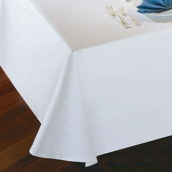Tablecloth 52 x 72 100% Spun Polyester White | Wedding - Banquet - Restaurant