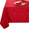 thumbnail image 1 of Tablecloth 60x120,Wrinkle Free,Soft,Spillproof Fall Leaves Jacquard Table Cloth for Thanksgiving Fall Holiday Harvest Dinner,Red, 1 of 7