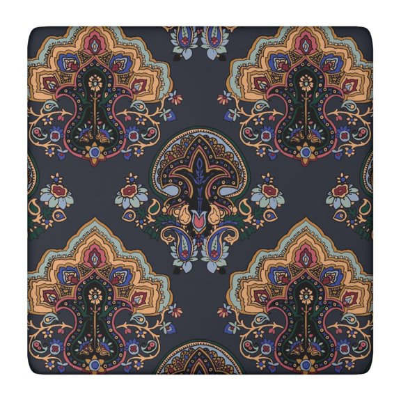 Tablecloth Abstract Decorative Pattern Mandala Inspired Waterproof Squre Cover with Elastic Edges for Artistic Home