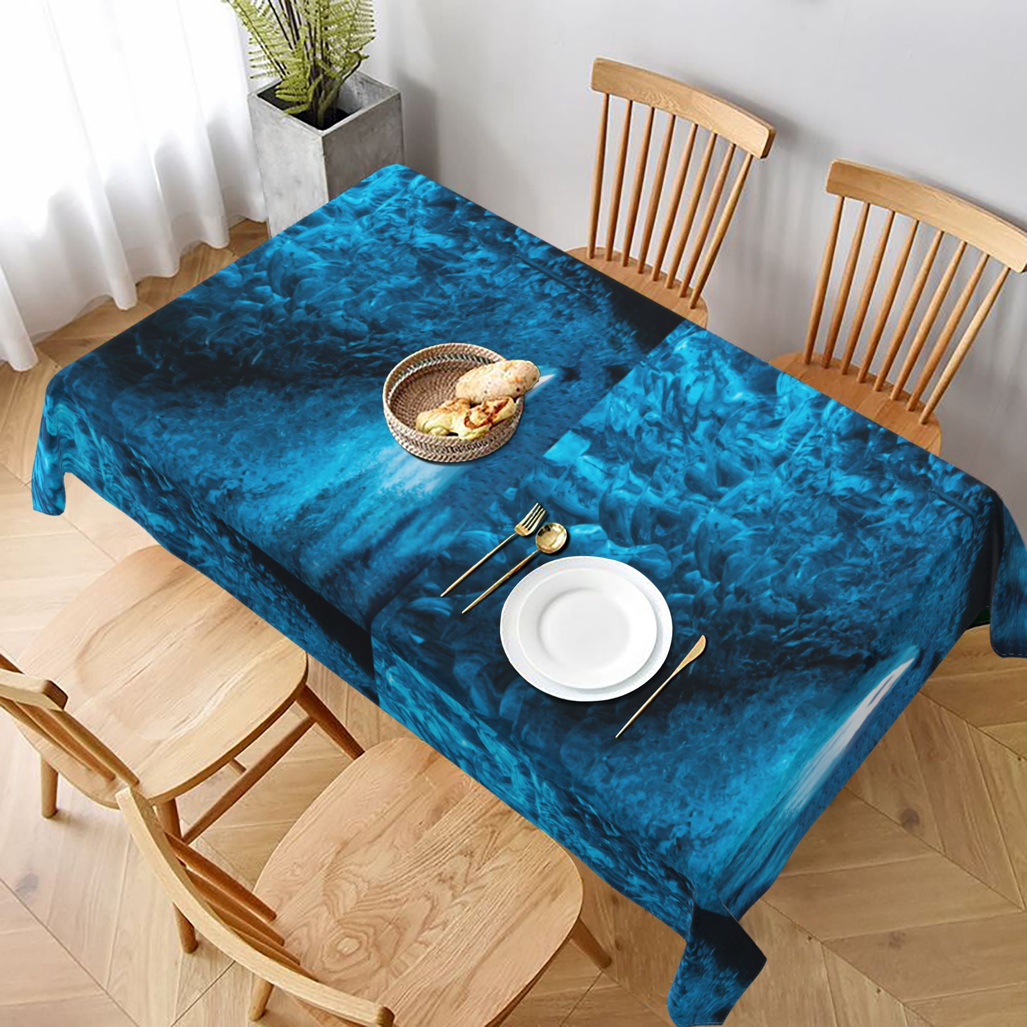 Tablecloth Beautiful Blue Ice Cave Table Cloth For Rectangle Tables ...