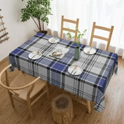 Tablecloth Blue Scotland Scottish Clan Hannay Tartan Plaid Table Cloth For Rectangle Tables Waterproof Resistant Picnic Table Covers For Kitchen Dining/Party(54x72in)