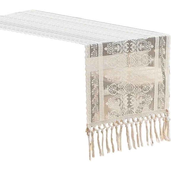 Tablecloth Classical Lace Table Overlay Table Runner Perfectly for Wedding Receptions and Festival Celebration