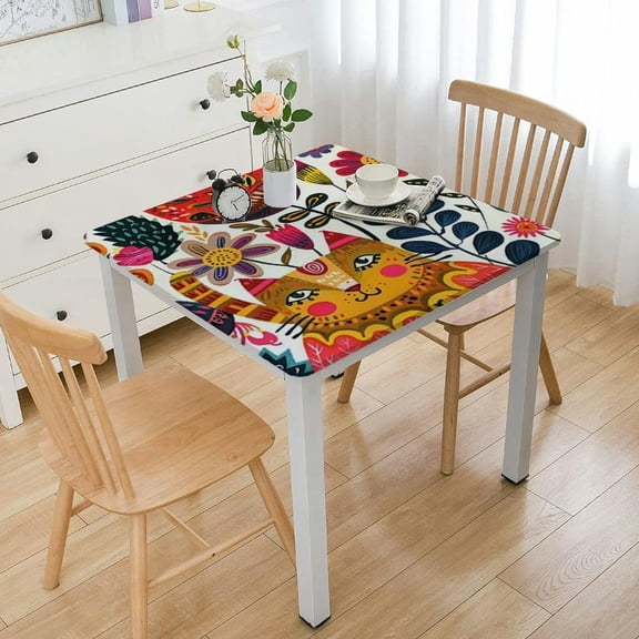 Tablecloth, Coffee Table Cover Waterproof Fabric, Wipeable Table Cloth for Birthday Party