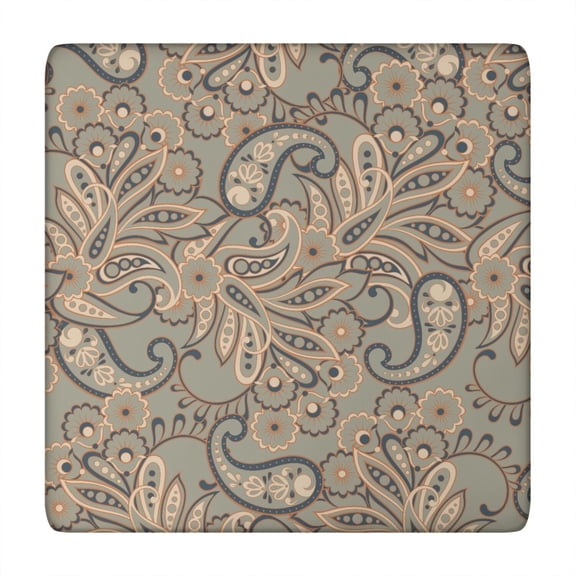 Tablecloth Colorful Elegant Classic Chic Paisley Pattern Waterproof Squre Cover with Elastic Edges for Dining Room