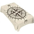 thumbnail image 1 of Tablecloth Compass Table Cloth Rectangle Table 60 x 84 Inch Vintage Wind Road Map E N W S Direction Adventure Travel Kitchen Decorations for Home Dinner Party, 1 of 6