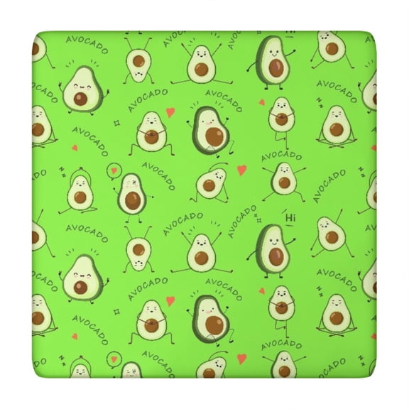 Tablecloth Cute Avocado and Fruit Pattern Green Fresh Design Kawaii Art for Kitchen or Dining Room