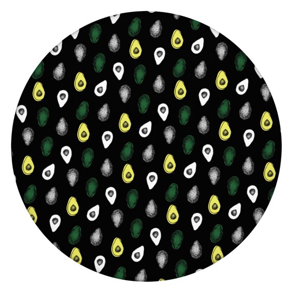 Tablecloth Cute Avocado and Fruit Pattern Green Fresh Design Kawaii Art for Kitchen or Dining Room
