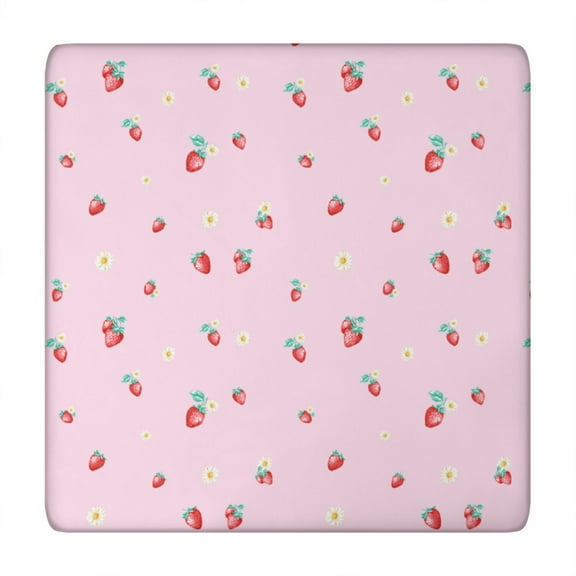 Tablecloth Cute Strawberry Pattern Kawaii Red Berry Print I Love Strawberries Summer Fresh Fruit Decor