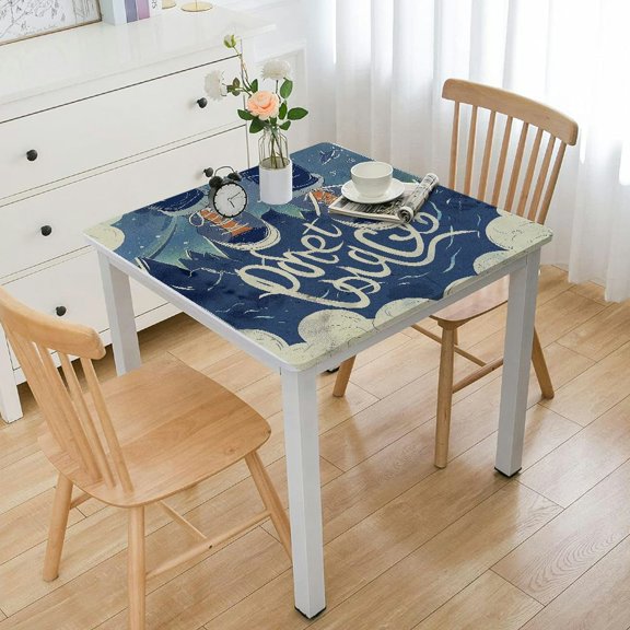 Tablecloth, Design Find Your Words Forest Elements and , Dining Room Kitchen Rectangular Table Cover