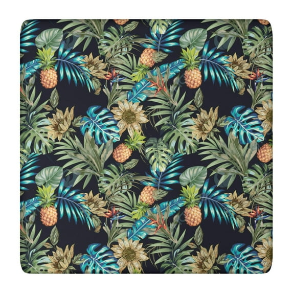 Tablecloth Exotic Pineapple Pattern Summer Tropical Fruit Theme Hawaiian Style Yellow Sunshine Kitchen Decor