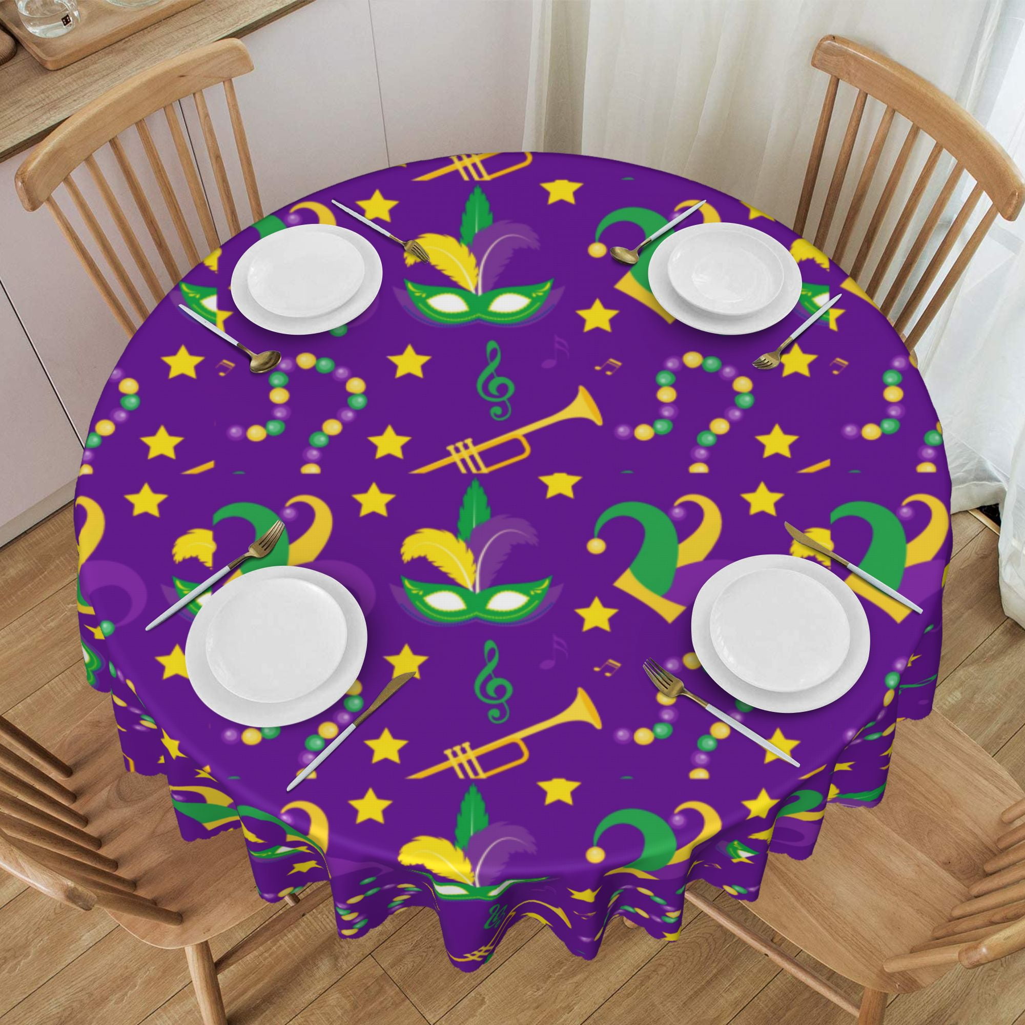 mardi gras table cloth